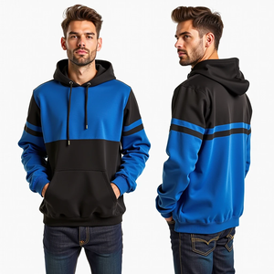 เสื้อฮู้ดดี้โอเวอร์ไซส์ทรงหลวมแบบมีฮู้ด ไม่มีเชือก สำหรับผู้ชาย พิมพ์ลายแบบซับลิเมชั่น สไตล์ลำลอง สตรีทแวร์ - Product Image 1