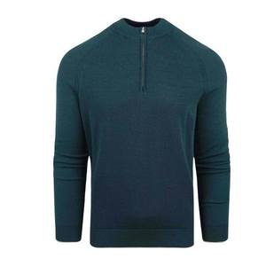 Wholesale Cotton Sweater Fashion Casual Custom Men Half Zipper Casual Blank Knitted Round Neck Breathable Solid Color Sweaters - Product Image 1