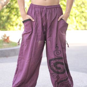 Pantalon en toile léger et respirant, décontracté et écologique, avec cordon de serrage, fabriqué en Thaïlande pour l'exportation, vente en gros - Product Image 2