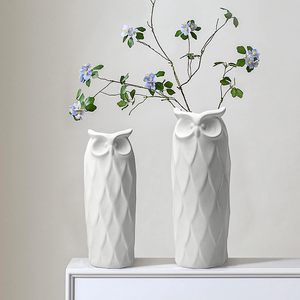 Vase à fleurs au design exclusif de hibou vase à fleurs en céramique pour table et bureau Flore et maison - Product Image 6