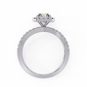 Omkar Jewells Timeless 2.15ct Emerald Moissanite Engagement <b>Ring</b> 14K <b>Gold</b> Solitaire <b>Ring</b> with <b>Vintage</b> Style Fine Jewelry - Product Image 3