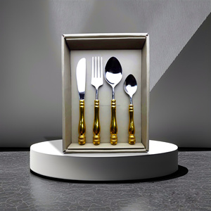 El juego de cubiertos hechos a mano más vendido para el almuerzo y la cena de boda, juego de cubiertos Premium hechos de acero y latón por el fabricante indio - Product Image 5