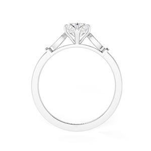 Bague de fiançailles pour femme en diamant de laboratoire taille émeraude, 7 pierres, style mignon, marque RITZIN - Product Image 2