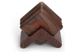 Posavasos de Madera Maciza Natural Cuadrados y Redondos, Precio al por Mayor, Artículos de Cocina Personalizados - Product Image 3