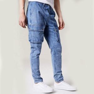 Nueva llegada de los pantalones vaqueros personalizados pantalones de carga de ajuste suelto bolsillos utilitarios Casual Streetwear pantalones de carga para los hombres - Product Image 3