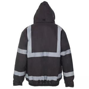 VESTE HAUTE VISIBILITÉ HAUTE VISIBILITÉ VÊTEMENTS DE TRAVAIL IMPERMÉABLES REMBOURRÉS À CAPUCHE - Product Image 4