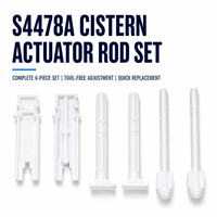 Kit de remplacement de plaque de chasse d'eau pour réservoirs encastrés avec tiges d'actionnement à double chasse et levier à bascule, compatible avec 241.874.00.1