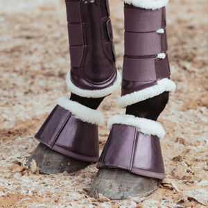 Botas de campana de caballo hechas con cuero PU impermeable y poliéster de peluche que ofrecen una protección duradera para el entrenamiento y la equitación diaria - Product Image 5