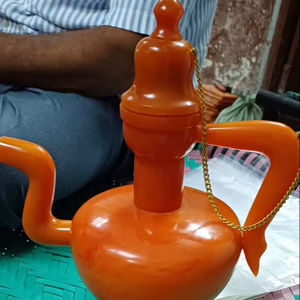 Hervidor de café de resina epoxi árabe Dallah de lujo con mango dorado, frasco decorativo hecho a mano para exhibición de mesa de Eid y Ramadán - Product Image 1