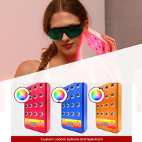 Panneau de luminothérapie infrarouge portable USB rechargeable 660nm/850nm à lumière rouge avec 16 LED pour le soin du visage et le soulagement de la douleur