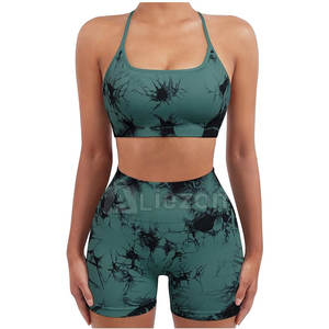 Conjunto de Top y pantalones cortos de Yoga para mujer, ropa de Fitness para gimnasio, Top y pantalones cortos de Yoga para mujer, proveedor mayorista - Product Image 2