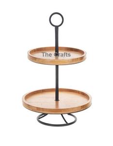 Soporte para Servir Pasteles de Madera y Hierro, Tamaño y Forma Personalizados, Soporte para Servir Postres y Pasteles de Alta Calidad - Product Image 1