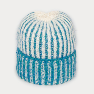 Moda de invierno Waffle Beanie Logotipo personalizado Hombres Beanie Hat Waffle Knit Jacquard Beanie con etiqueta privada/etiqueta tejida hecha Pakistán - Product Image 2