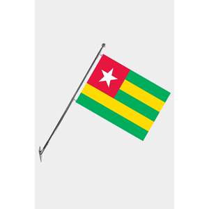 Ensemble de mât de drapeau télescopique mural pour drapeaux et bannières, fabriqué en polyester durable avec des graphiques imprimés numériquement - Product Image 1