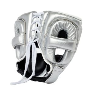 Protège-tête de boxe en cuir de vachette à face ouverte, design personnalisé, fabriqué en usine, best-seller, vente en gros, modèle gagnant - Product Image 2