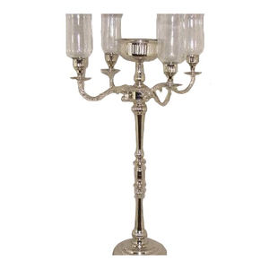 เชิงเทียนอะลูมิเนียมชุบนิกเกิล สำหรับงานแต่งงาน ของตกแต่งงานเลี้ยง ดีไซน์สวยงาม - Product Image 1