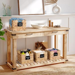 Cestas de almacenamiento de mimbre de jacinto de agua con etiquetas, juego de cestas de organización de despensa y estante para almacenamiento de cocina - Product Image 5