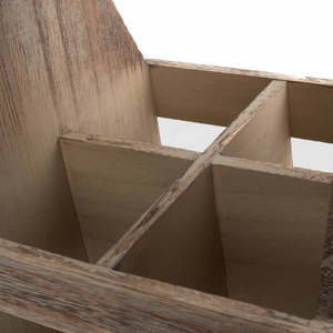 Porte-4 bouteilles effet chêne avec tire-bouchon intégré et ouvre-bouteille pour le stockage et le service de la bière - Product Image 5