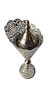 Brûleur d'encens Oud Bakhoor en acier inoxydable, finition argentée arabe, découpe au laser, design personnalisable, écologique, anti-odeur, décoration d'intérieur - Product Image 3