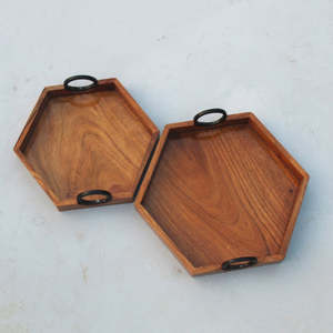 Bandeja Ovalada de Madera con Borde Elevado – Plato Elíptico Natural para Café, Aperitivos y Decoración de Encimeras de Cocina - Product Image 6