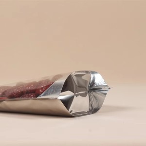 High Quality Moisture Proof Stand Up Pouch One Side Transparent One Side Aluminum Foil Resealable Zipper <b>Bag</b> for Food Packaging - Product Image 5