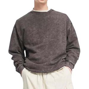 Sudaderas Extra Grandes de Alta Calidad con Lavado Ácido para Ropa de Invierno, 100% Algodón, Sudaderas Básicas para Hombre 2026 - Product Image 2