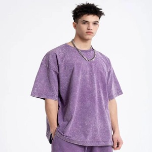 เสื้อยืดผู้ชายสไตล์ Vantage 100% ผ้าฝ้ายเฮฟวี่เวทเสื้อออกแบบโลโก้ด้านหน้าออกแบบได้ตามต้องการ - Product Image 5