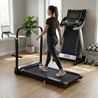 Tapis roulant électrique pliable Sudex WP9003 avec écran LCD, inclinaison réglable, utilisation domestique, acier compact, vitesse réglable de 6 à 10 km/h, moteur 2,0 HP, télécommande