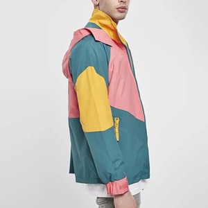 แจ็กเก็ตกันลมสำหรับผู้ชายเสื้อกันลมแขนยาวระบายอากาศได้ดีน้ำหนักเบาสีตัดกันงานตามสั่ง - Product Image 3