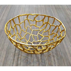 Bol de service décoratif gris foncé de style classique en aluminium fini à la main avec technique polie Bols de forme organique à bas prix - Product Image 6