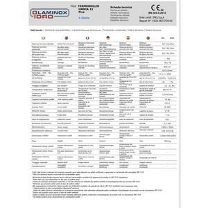 Chaudière à granulés hydro Laminox Termoboiler Omnia Five 32 pour chauffage domestique avec 32 kW ACS, compatible WiFi, classe A+ étoiles - Product Image 3