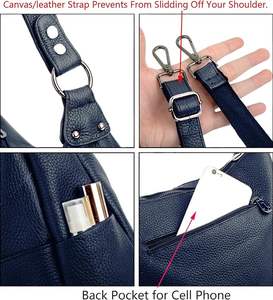 Bolso de hombro OEM de piel auténtica de lujo para mujer, bolso de mano de moda elegante al por mayor, bolso de mano personalizado de piel de vaca para mujer - Product Image 5