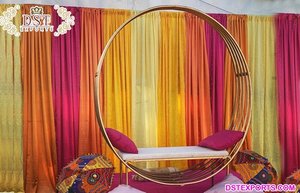 Nouveau design de siège en métal pour la mariée Pré mariage Photoshoot siège de mariage en métal cristal siège de mariage de luxe pour l'événement Mehndi - Product Image 3