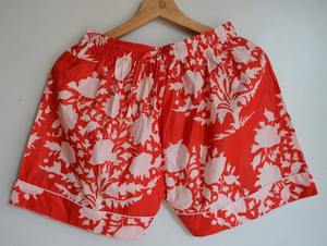 Elegante vestido floral pijama conjunto de dos piezas de manga corta ropa de dormir en XL y 5XL tamaños de tela tejida para el verano - Product Image 3