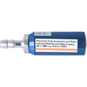 Accessoires et pièces pour outils pneumatiques, embout en acier galvanisé, raccord de sécurité, connexion rapide, compatible avec le tuyau d'air DN 7.4 NBR, blanc LW - Product Image 3