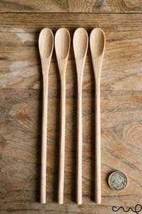 ช้อนไม้เป็นมิตรกับสิ่งแวดล้อมทำด้วยมือสำหรับห้องครัวและชา - Product Image 4