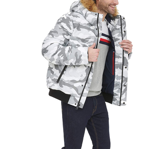 2022 hiver mode personnalisé conçu à capuche bouffant bulle manteau pour hommes élégant toile veste - Product Image 1