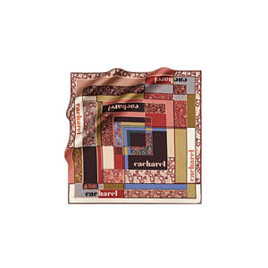 Geometric Patterned <b>Square</b> <b>Scarf</b> 90x90 Polyester Twill - Product Image 1