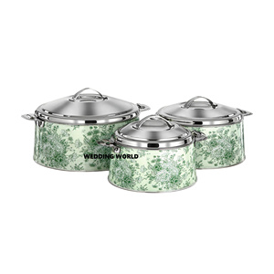 Set Of Three Metal Casseroles Excellent Quality Handmade Fancy Kitchen Ware Home Ware <b>Table</b> Ware New Wholesale Metal Casseroles - Product Image 2