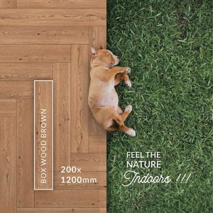 Azulejo de madera mate rústico antideslizante moderno Función de ladrillo refractario Azulejos de porcelana de piso de aspecto de madera para habitación o apartamento - Product Image 1