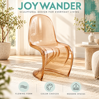 Chaise de salle à manger en acrylique de style nordique, mobilier de maison avec dossier créatif, chaise de beauté tendance sur internet