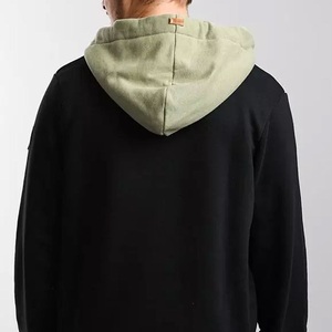 Sweats à capuche quart de fermeture éclair pour hommes en plein air motif à carreaux vêtements d'hiver col montant tissu polaire teint en vrac disponible - Product Image 5