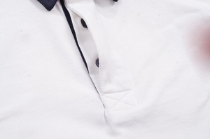 Polo d'école à manches longues respirant et confortable avec logo brodé personnalisé pour hommes - Product Image 5