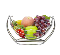 Bol à fruits en métal et panier en fil métallique de stockage d'affichage de légumes pour l'artisanat prix de gros