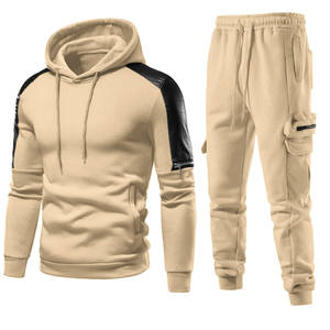 Chándales de ropa deportiva de lana personalizada de alta calidad para hombre, conjunto de 2 piezas, conjuntos de sublimación de talla grande para hombre, conjuntos de Jogger con capucha de invierno - Product Image 1