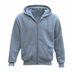 Sudadera con capucha de punto de gofres unisex, costuras en contraste con cremallera y 100% de algodón y logotipo bordado personalizado, estilo recortado - Product Image 4