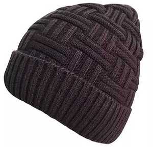 ฤดูหนาว Seasons Cap 100% อะคริลิค Beanie หมวกหมวกอบอุ่นด้านในขนแกะ Cuffed Ribbed ฤดูหนาว Warm วาฟเฟิล Beanie หมวกหมวก - Product Image 3