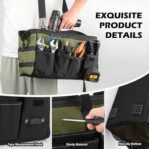 Bolsa de Herramientas Azul Resistente Hasun OEM, Garantía de 3 Años, Organizador de Herramientas Táctico Portátil, Correa de Hombro Ajustable, Resistente al Agua - Product Image 4