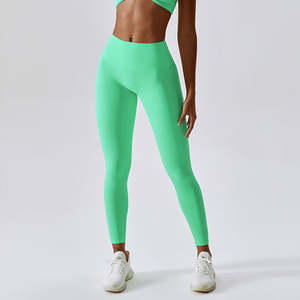 Leggings Deportivos Casuales de Cintura Alta con Logotipo Personalizado para Mujer, Transpirables, Antibacterianos, 88% Poliéster, 12% Elastano - Product Image 2