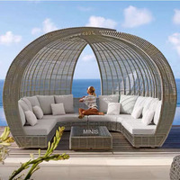 Ensemble de chaises-lits modernes en aluminium pour l'extérieur, en forme de nid, mobiles, réglables, durables, pour la cour, l'hôtel, la villa